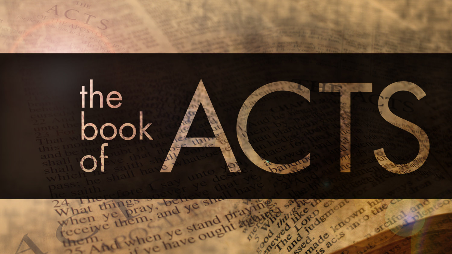 The Book Of Acts Thinking On Scripture